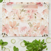 Bloeiende Lente Bloemen Theedoek (Gevouwen)