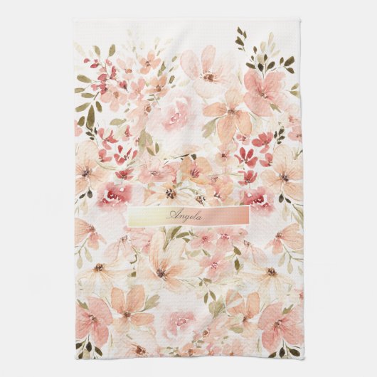 Bloeiende Lente Bloemen Theedoek (Verticaal)