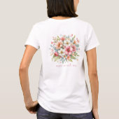 Bloeiende lente blozen bloemen Happy Moederdag T-shirt (Achterkant)