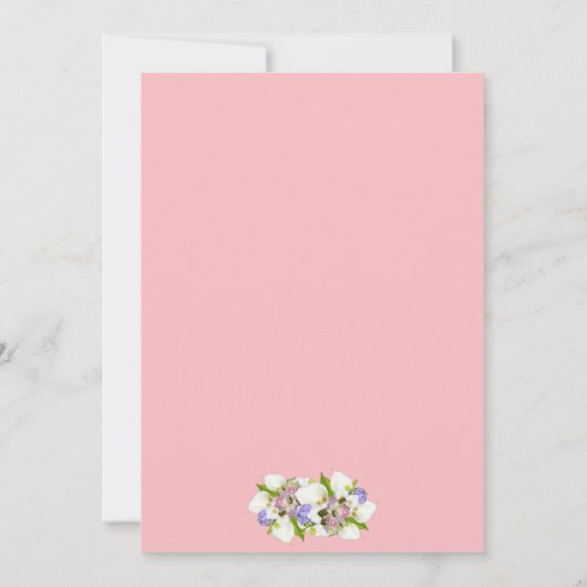 Bloeiende lente pastel bloemenbruiloft Lijst Kaart (Achterkant)