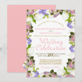 Bloeiende lente pastel bloemenbruiloft Lijst Kaart (Voorkant / Achterkant)