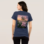 Bloeiende lente zonsondergang marine Tri-Blend shirt (Achterkant volledig)