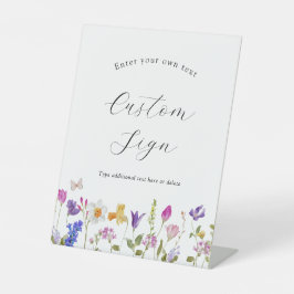 Bloeiende Lentebloemen Custom Tekst Bord Reclamebord Met Voetstuk