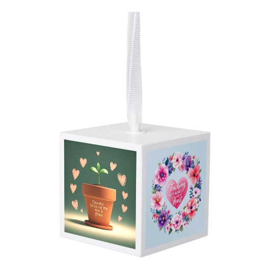 Bloeiende leraar Tribute Decoratie (Achter hoekig)