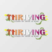 Bloeiende Lesbische Trots Raamsticker (Vel)