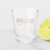 Bloeiende Lesbische Trots Shot Glas (Achterkant)