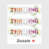 Bloeiende lesbische trots sticker (Vel)