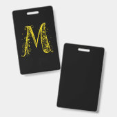 Bloeiende letter M Badge (Voor- en achterkant)