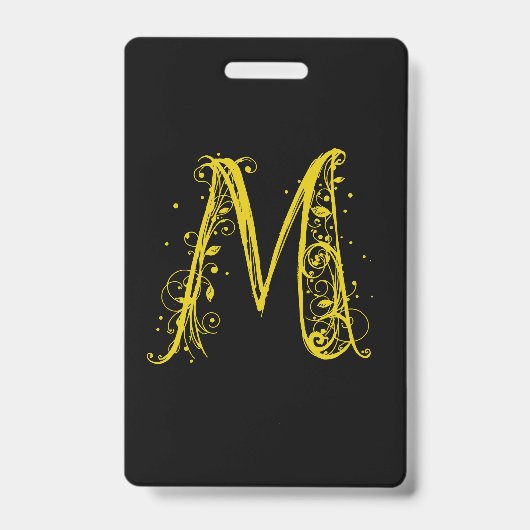 Bloeiende letter M Badge (Voorzijde)