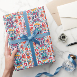 Bloeiende liefde affecties Valentijnse  inpakpapie Cadeaupapier