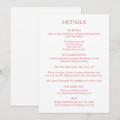 Bloeiende Liefde Bewaar De Datum Details Bijlage Save The Date (Voorkant / Achterkant)