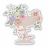 Bloeiende Liefde Bloemen Sticker (Voorkant)