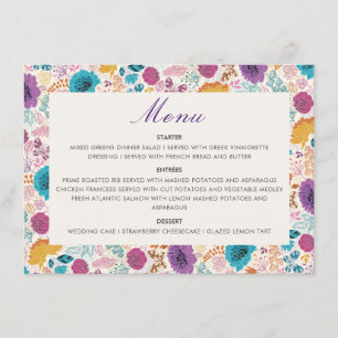 Bloeiende Liefde Bloemrijke Romantische Roze Paars Menu
