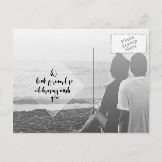 Bloeiende Liefde - Cactus Foto Save The Date Aankondigingskaart (Achterkant)