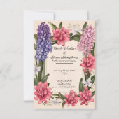 Bloeiende liefde: Elegante bloemenbruiloft uitnodi (Voorkant)