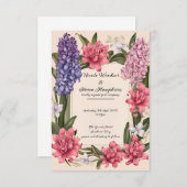 Bloeiende liefde: Elegante bloemenbruiloft uitnodi (Voorkant / Achterkant)