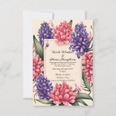 Bloeiende liefde: Elegante bloemenbruiloft uitnodi (Voorkant)