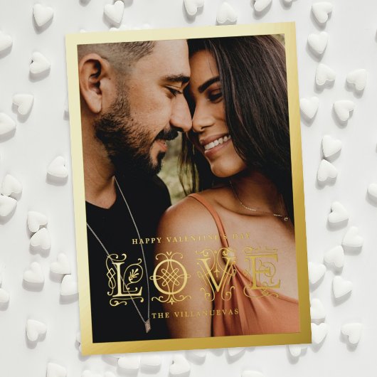 Bloeiende Liefde Folie Valentijnsdag Kaart