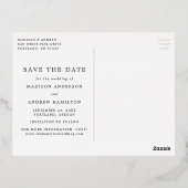 Bloeiende Liefde Gouden Script Bewaar de Datum Folie Uitnodiging Briefkaart (Achterkant)