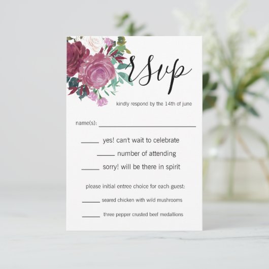 Bloeiende Liefde Kaart (Staand voorkant)