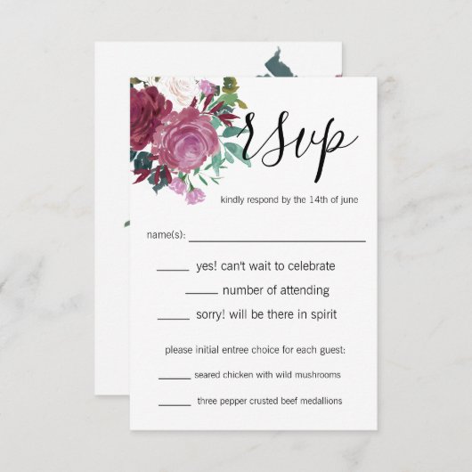 Bloeiende Liefde Kaart (Voorkant / Achterkant)