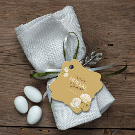 Bloeiende Liefde met White Rose Vrijgezellenfeest Bedankjes Labels