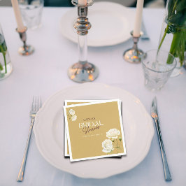 Bloeiende Liefde met White Rose Vrijgezellenfeest Servet