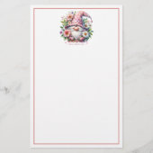Bloeiende liefde: Moederdag Gnome Briefpapier (Voorkant)