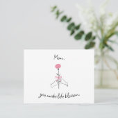Bloeiende liefde - Mom Briefkaart (Staand voorkant)