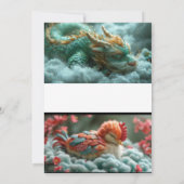 Bloeiende liefde: roze rozen hart bruiloft uitnodi kaart (Achterkant)