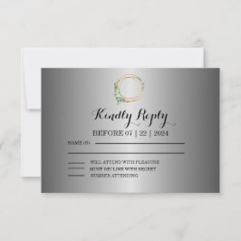 Bloeiende liefde: RSVP-kaart RSVP Kaartje