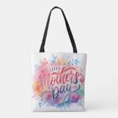 Bloeiende liefde voor mama tote bag (Achterkant)