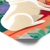 Bloeiende Liefde voor Zelf, Vrouw & Reddingshond P Poster (Hoek)