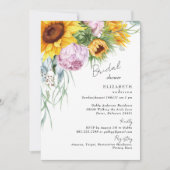 Bloeiende Liefde Zonnebloem Pioenrozen Vrijgezelle Kaart (Voorkant)