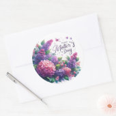 Bloeiende lila's Moederdag Floral Sticker (Envelop)