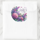 Bloeiende lila's Moederdag Floral Sticker (Tas)