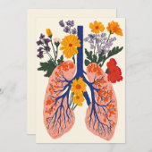 Bloeiende longen - Harmonie van Natuur en gezondhe Feestdagenkaart (Voorkant / Achterkant)