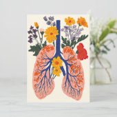 Bloeiende longen - Harmonie van Natuur en gezondhe Feestdagenkaart (Staand voorkant)