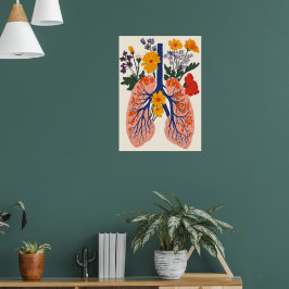 Bloeiende Longen - Harmonie van Natuur en Gezondhe Poster