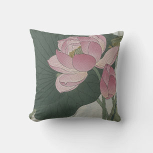 Bloeiende Lotusbloem door Ohara Koson Kussen
