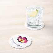 Bloeiende lotusbloem kartonnen onderzetters (Insitu)