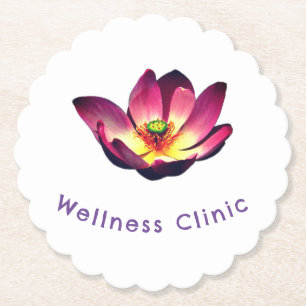 Bloeiende lotusbloem kartonnen onderzetters