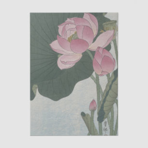 Bloeiende Lotusbloemen door Ohara Koson Tissuepapier