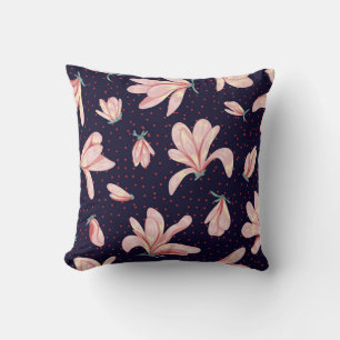 Bloeiende magnolia's, met de hand getekend  patroo kussen