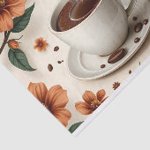 Bloeiende Mocha Bliss Tissue Papier – Koffie & Flo (Detail)