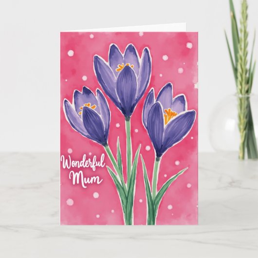 Bloeiende Moederdag Bloemkaart Kaart (Voorkant)