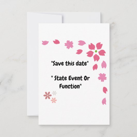 Bloeiende momenten -  save the date (Voorkant)