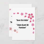 Bloeiende momenten -  save the date (Voorkant / Achterkant)