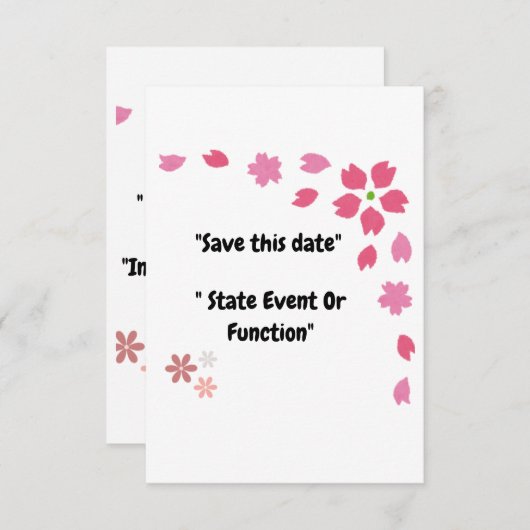 Bloeiende momenten - save the date (Voorkant / Achterkant)