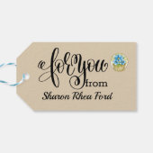 Bloeiende Mooie Cadeaubijsluiter Cadeaulabel (Achterkant Horizontaal)